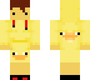 guy in duck hoodie and shorts