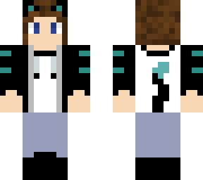high school boy with black and teal sweater (teal)