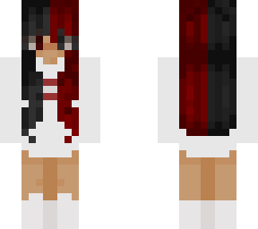red and black hair girl x