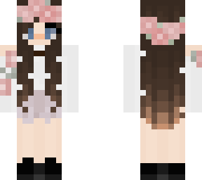 rose sleeve girl, light version. brown hair