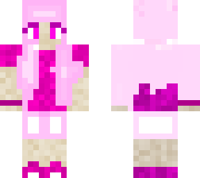 starbucks pink drink as a minecraft girl.