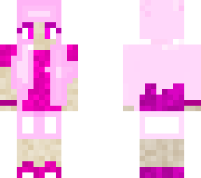 starbucks pink drink as a minecraft girl.