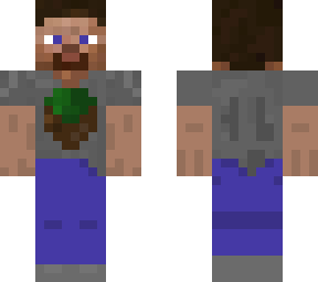 steve with a grey mc t-shirt