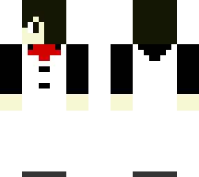 white and black suit