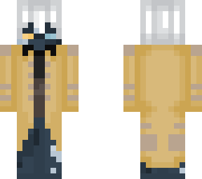 yellow raincoat - blue skin - button up