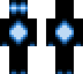 black with glowing blue light