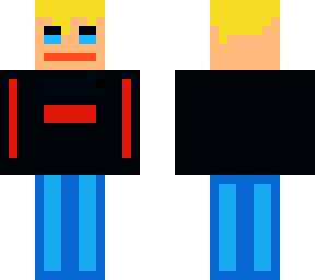 blond boy, no hood