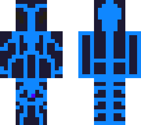 blue and gray cyborg !