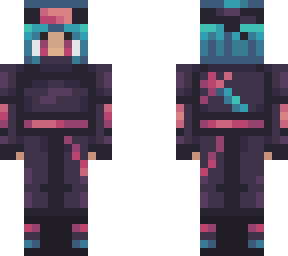 blue and pink ninja