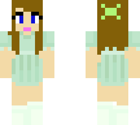blue eyes and mint dress
