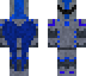 blue knight with wings