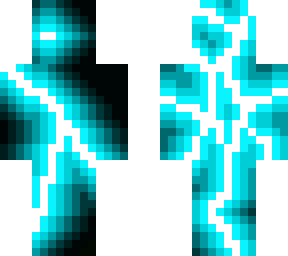 cyan lightning herobrine