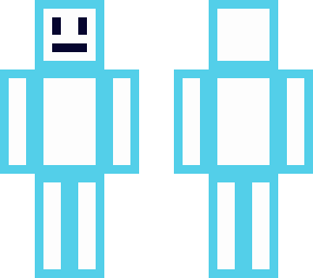 cyan outline