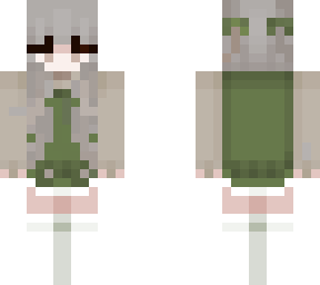 egirl with green vest