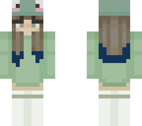 frog girl with blue hair