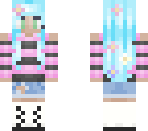 pastel, flower-haired skin