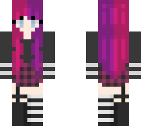 pink and purpled hair girl