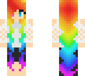 rainbow hair girl