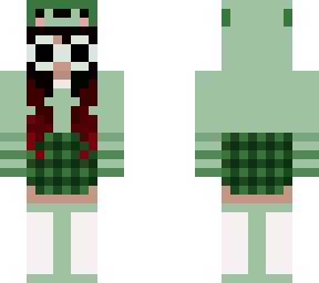 black and red haired girl with georgenotfound glasses