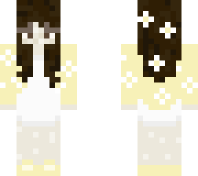 brunette flower girl skin