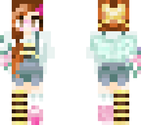 cute pastel bee girl
