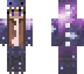 girl in galaxy dino onsie