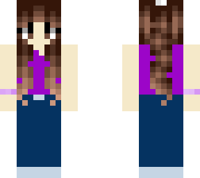 girl with jeans and purple shirt