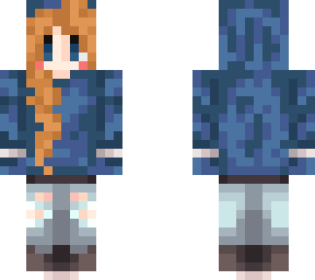 girl with orange hair and blue hoodie!