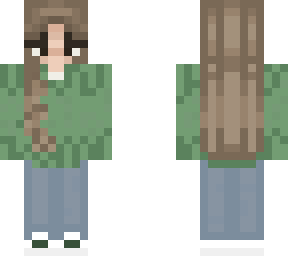 green sweater