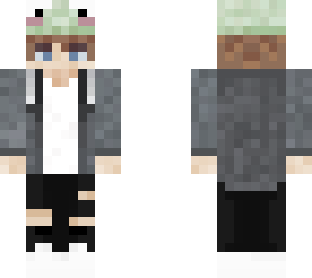 guy wearing frog beanie + sweatshirt