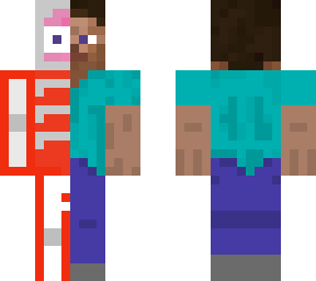 Half Steve | Minecraft Skin