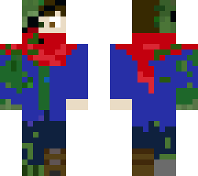 human zombie hybrid with blue shirt