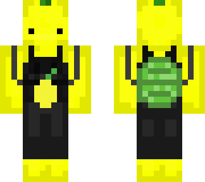 lemon with turtle backpack
