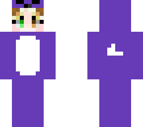 person in purple fox onesie
