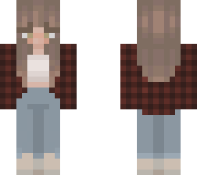 plaid brunette