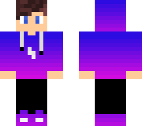 pro gamer purple -  blue with headphones