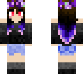 purple ombre hair girl