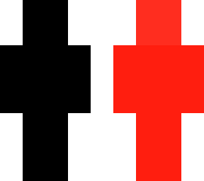 red and black