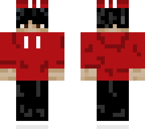 red beanie striped boy