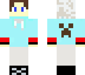 white hoodie blue jacket boy