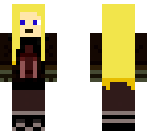 a cute - but fierce minecraft warrior (female)