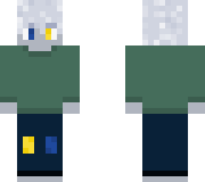 a skin that's supposed to resemble my username (blueyellowghost)