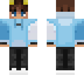 blue block hoodie