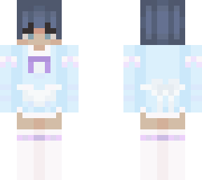 blue maid outfit