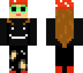 fem gogy but with mushroom beanie and black dream hoodie