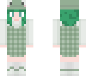 green hair frog girl