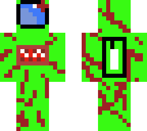 green impostor with small mouth and steak knives