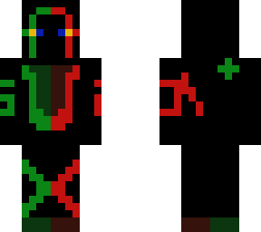 half green half red