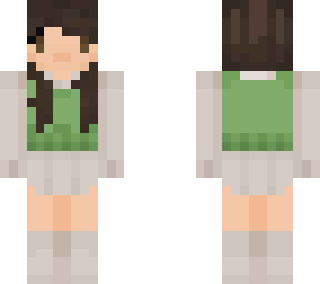 literally just my skin i made but with a green sweater