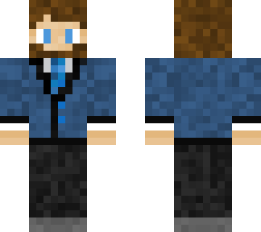 mike blue suit